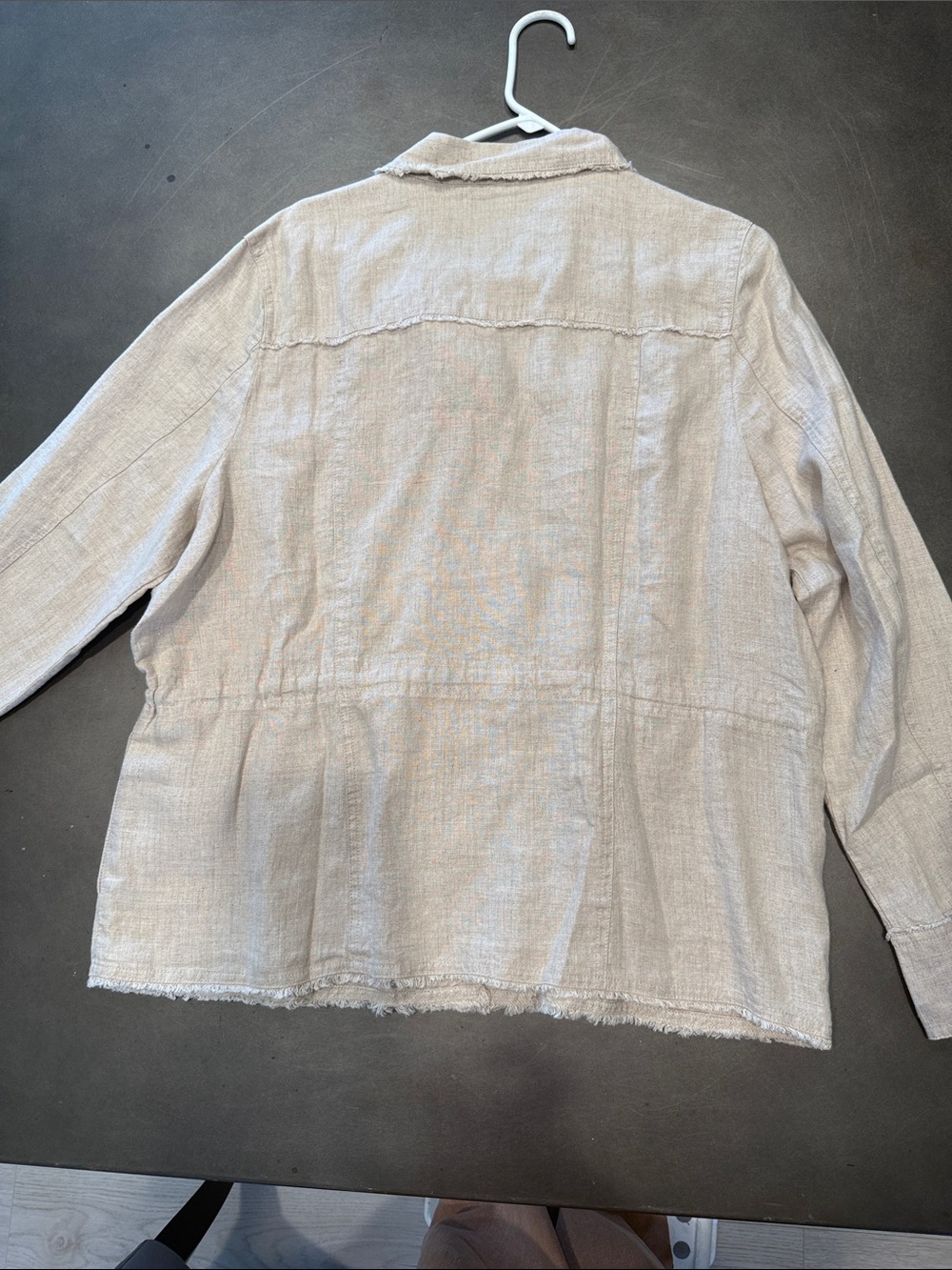 NWT Tommy Bahama Natural Beige Linen Drawstring Utility Jacket - Large - Picture 5 of 7
